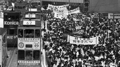 Hongkong Protest anlässlich des Tiananmen-Massakers 1989