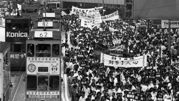 Hongkong Protest anlässlich des Tiananmen-Massakers 1989