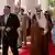 US Secretary of State Mike Pompeo walking with Bahrain's Crown Prince