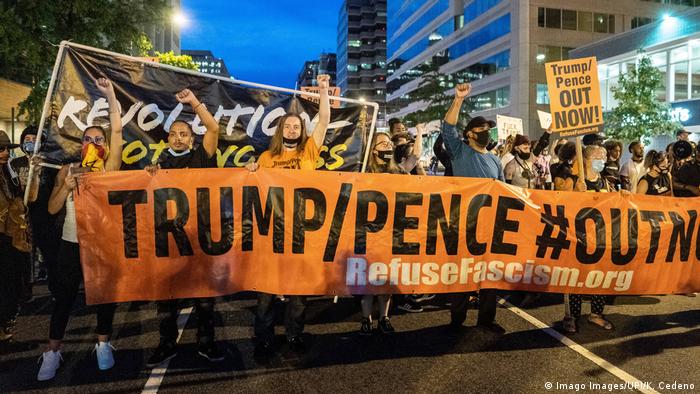 Washington Proteste gegen Trump | Nominierungsparteitag (Imago Images/UPI/K. Cedeno)