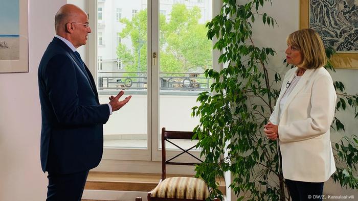 DW-Interview Nikos Dendias, Außenminister Griechenland | mit Barbara Wesel in Berlin