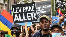 Demonstranten fordern Rücktritt der Regierung von Mauritius