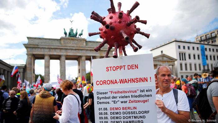 Deutschland Berlin Protest gegen Corona-Maßnahmen am 28.8.2020