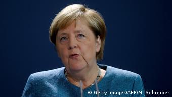 Ангела Меркел по време на пресконференция на 2.09.20