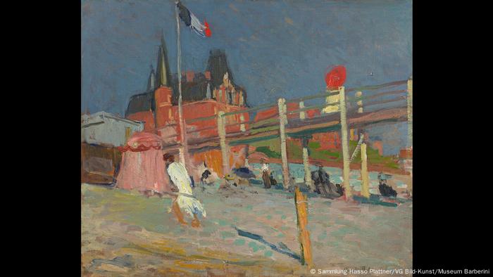 Raoul Dufy's Bild zeigt eine Strandszene. (Sammlung Hasso Plattner/VG Bild-Kunst/Museum Barberini)