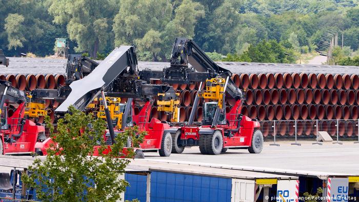 Pipes waiting to be used for Nord Stream 2