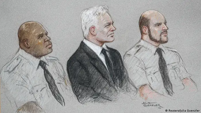 Großbritannien London | Gericht Old Bailey | Prozess Julian Assange | Zeichnung