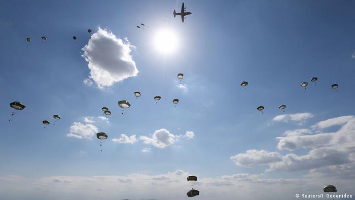 Paratroopers take part in the Noble Partner 2020 drill in Georgia