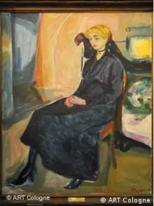 Edvard Munch - Sitzende junge Frau - (9,5 Mio. Euro) - Galerie Thomas (ACHTUNG: Nur zur aktuellen Berichterstattung über die ART Cologne 2010 verwenden!!)