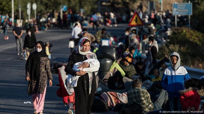 Griechenland Lesbos | Brand in Flüchtlingslager Moria | Asylsuchende