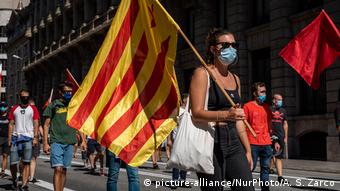 Акция сторонников независимости Каталонии