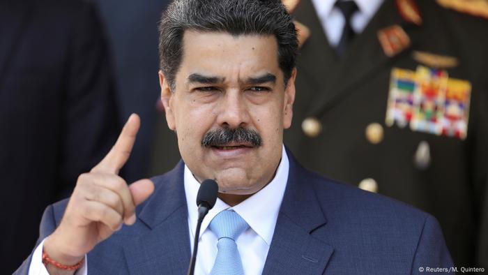 Venezuela's Präsident Maduro bei einer Pressekonferenz im Miraflores Palace in Caracas