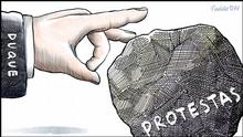 DW Karikatur von Vladdo | Proteste Kolumbien