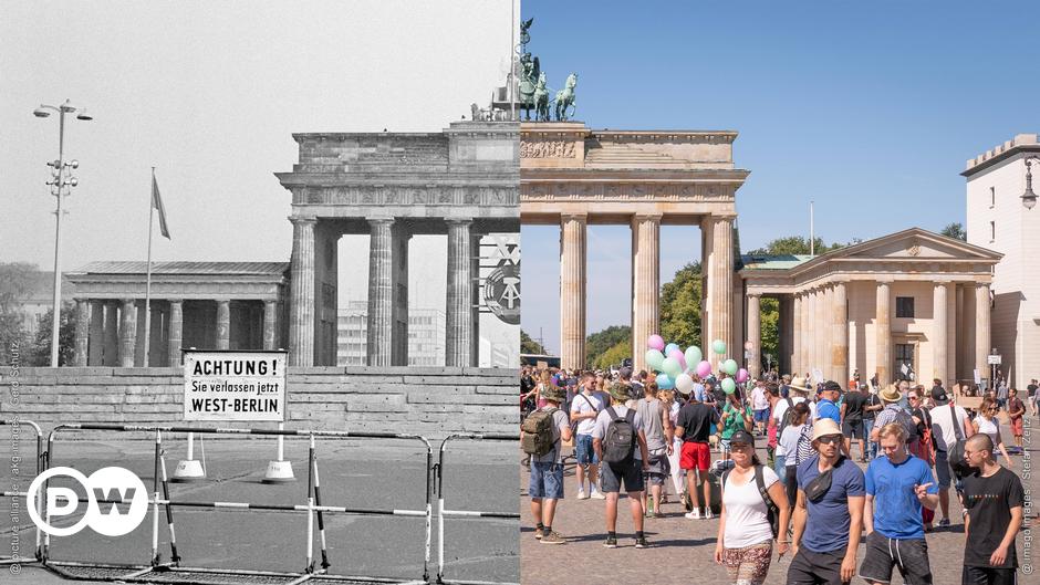 Germany was divided for years, and much has changed since reunification. Here are some of the biggest changes in pictures from Berlin, Potsdam, Strals