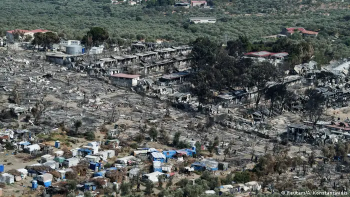 Griechenland Nach Brand im Flüchtlingslager Moria