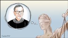 Karikatur von Vladdo In Memoriam: Ruth Bader Ginsburg