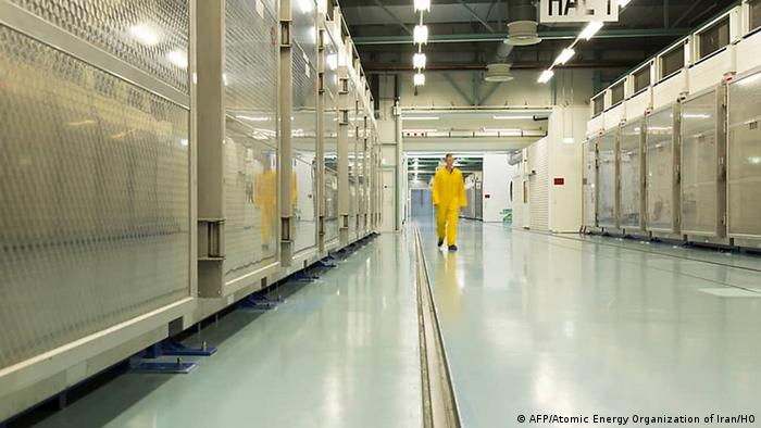 A handout picture released by Iran's Atomic Energy Organization on November 6, 2019, shows the interior of the Fordo (Fordow) Uranium Conversion Facility in Qom, in the north of the country