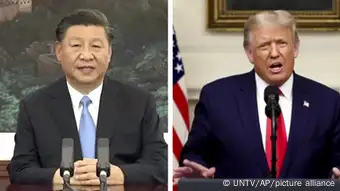 Le président chinois Xi Jinping (à gauche) et son homologue américain, Donald Trump (à droite)