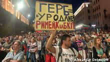 Sie sind von den Protesten in Sofia, Bulgarien, 22.09.2020. Ich bin der Autor. Zulieferung & Copyright Alexandar Detev