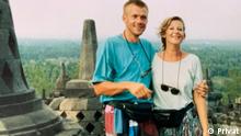Bettina Stehkämper, DW-Mitarbeiterin, und ihr Mann in Indonesien im Jahre 1992.
---
Ost-West-Paar