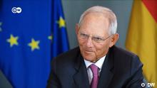 Screenshot DW Interview mit Wofgang Schäuble --- 18.8.2020