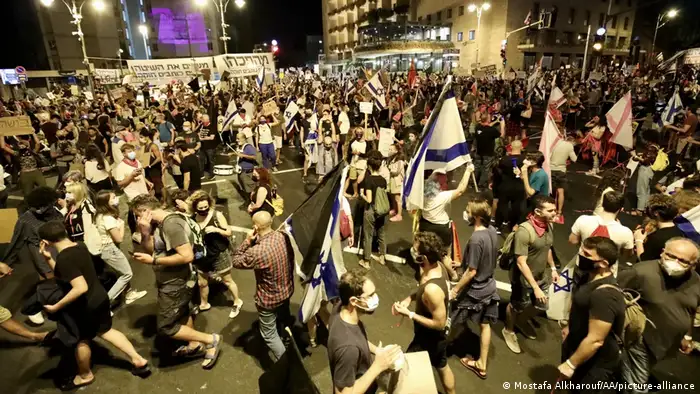 Une manifestation anti-Netanyahou en septembre 2020
