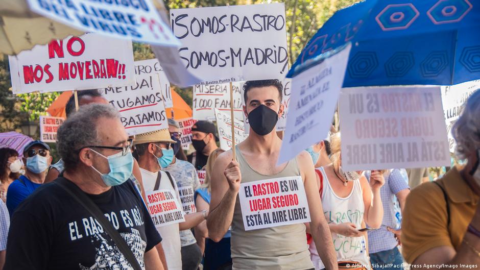 Protestas en Madrid por restricciones contra el coronavirus DW 27