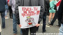Proteste gegen Alexandr Lukaschenko in Minsk am 27.09
Copyright: Alexandra Boguslawskaja, DW-Korrespondentin