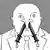 Карикатура - "Александр Лукашенко" с полицейскими дубинками, растущими из носа, и вместо усов.