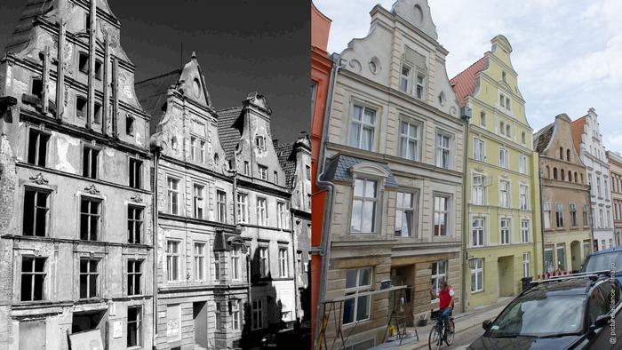 Град Щралзунд в провинция Мекленбург-Предна Померания е известен със своите специфични островърхи сгради. Във времената на ГДР историческите постройки са били пред рухване. След промените са санирани изцяло, а от 2002 година живописният стар град е признат от ЮНЕСКО за част от световното културно наследство.