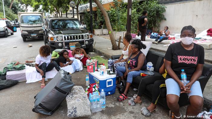 Kenyan women domestic workers in Lebanon waiting to return home after the coronavirus outbreak