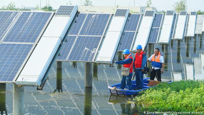 Floating solar panels in China