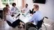 Colleagues at an office meeting