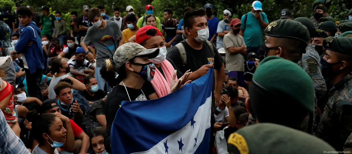 Caravana de migrantes tensi n entre Guatemala y Honduras DW