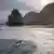 Халактырский пляж на берегу Авачинского залива Тихого океана
