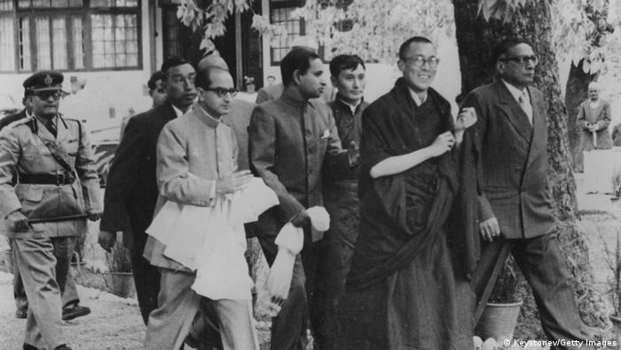 Picture of Dalai Lama in Mussoorie, India, after his flight from Tibet