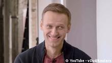 Russian opposition politician Alexei Navalny smiles during an interview with prominent Russian YouTube blogger Yury Dud, in Berlin, Germany, in this still image taken from a handout video released October 6, 2020. YouTube - vDud/Handout/Reuters TV via REUTERS ATTENTION EDITORS - THIS PICTURE WAS PROVIDED BY A THIRD PARTY. NO RESALES. NO ARCHIVES. MANDATORY CREDIT. MUST ON SCREEN COURTESY YOUTUBE - VDUD.