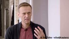 Russian opposition politician Alexei Navalny speaks during an interview with prominent Russian YouTube blogger Yury Dud, in Berlin, Germany, in this still image taken from a handout video released October 6, 2020. YouTube - vDud/Handout/Reuters TV via REUTERS ATTENTION EDITORS - THIS PICTURE WAS PROVIDED BY A THIRD PARTY. NO RESALES. NO ARCHIVES. MANDATORY CREDIT. MUST ON SCREEN COURTESY YOUTUBE - VDUD.