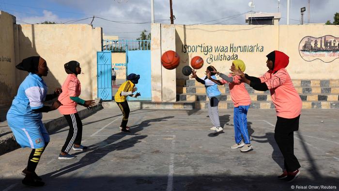 Somalia Mogadischu women play basketball (Feisal Omar/Reuters)