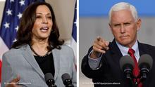 USA Bildkombo zur Debatte zwischen Mike Pence und Kamala Harris