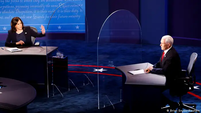 USA I TV-Duell zwischen den US-Vize-Kandidaten Kamala Harris und Mike Pence (Brian Snyder/Reuters)