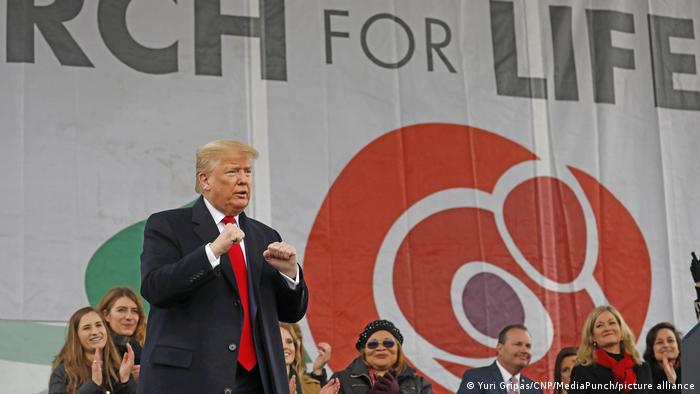 Trump speaking at March for Life on January 24, 2020