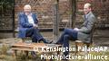 In this undated photo provided by Kensington Palace on Wednesday, Oct. 7, 2020, Britain's Prince William, right and Naturalist Sir David Attenborough react as they disicuss the Earthshot Prize at Kensington Palace, in London. Prince William has launched the most prestigious global environment prize in history to tackle climate issues. (Kensington Palace via AP) |