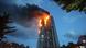 An apartment building is engulfed in a fire in Ulsan, South Korea An apartment building is engulfed in a fire in Ulsan, South Korea