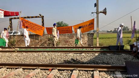 Indian farmers in protest