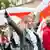 Участница демонстрации в Вильнюсе в поддержку протестов в Беларуси (фото из архива)