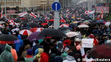 People attend an opposition rally to reject the presidential election results in Minsk, Belarus October 11, 2020. REUTERS/Stringer