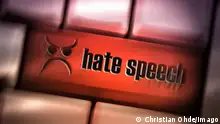 Computertaste mit der Aufschrift Hate Speech, Hassreden in sozialen Netzwerken
Computer key with the Inscription Hate Speech in Social Networks