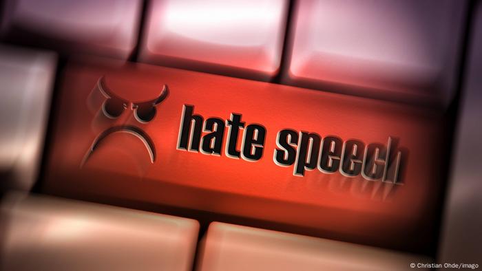 Computertaste mit der Aufschrift Hate Speech