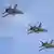 Two Russian Sukhoi Su-25 jets flying